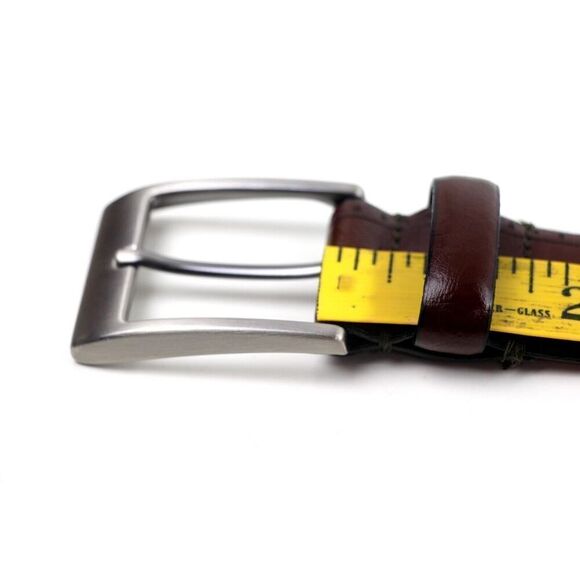 Josef Abboud BROWN GENUINE LEATHER 1.25"Wd CASUAL DRESS MEN'S BELT Sz 34/85 (I79 - Picture 11 of 14